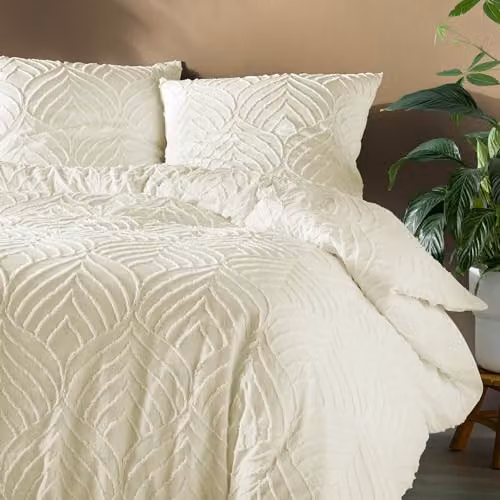 Juego de cama de 3 piezas Douceur d'Intérieur en microfibra color beige, An/P/Al: 240 x 220 cm