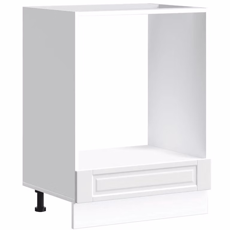 Mueble de horno vidaXL Porto blanco madera reconstituida con puertas batientes y estantes internos para cocina