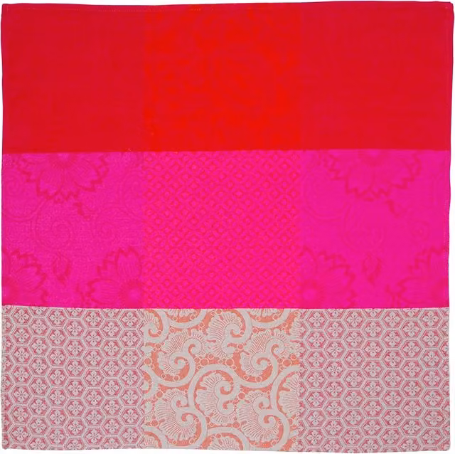 Servilleta de algodón Fleurs de Kyoto de Le Jacquard Français con diseño floral en color rojo