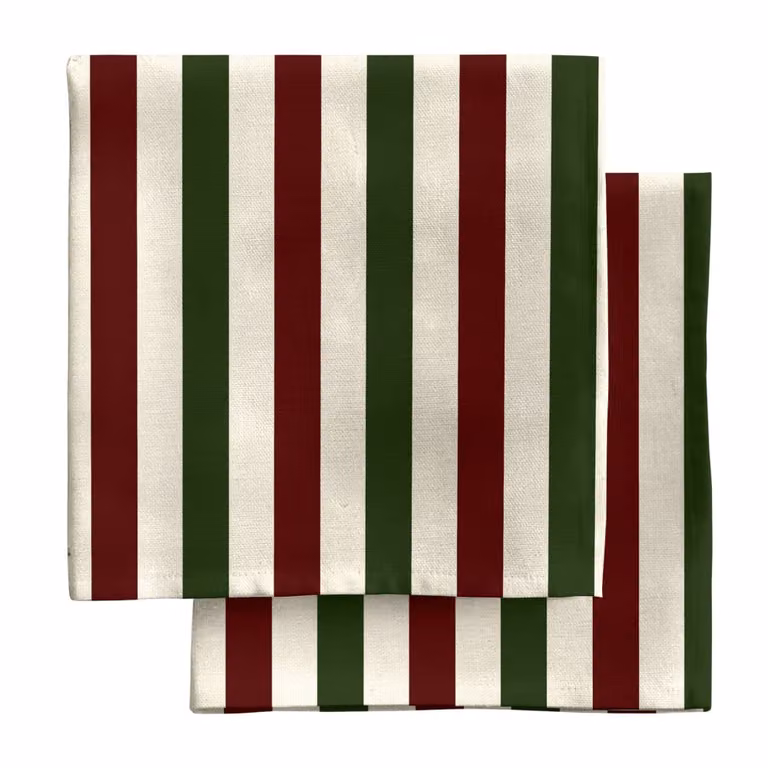 Pack de 2 servilletas de algodón con diseño de rayas multicolor de Muare Home, An/P: 43 x 43 cm