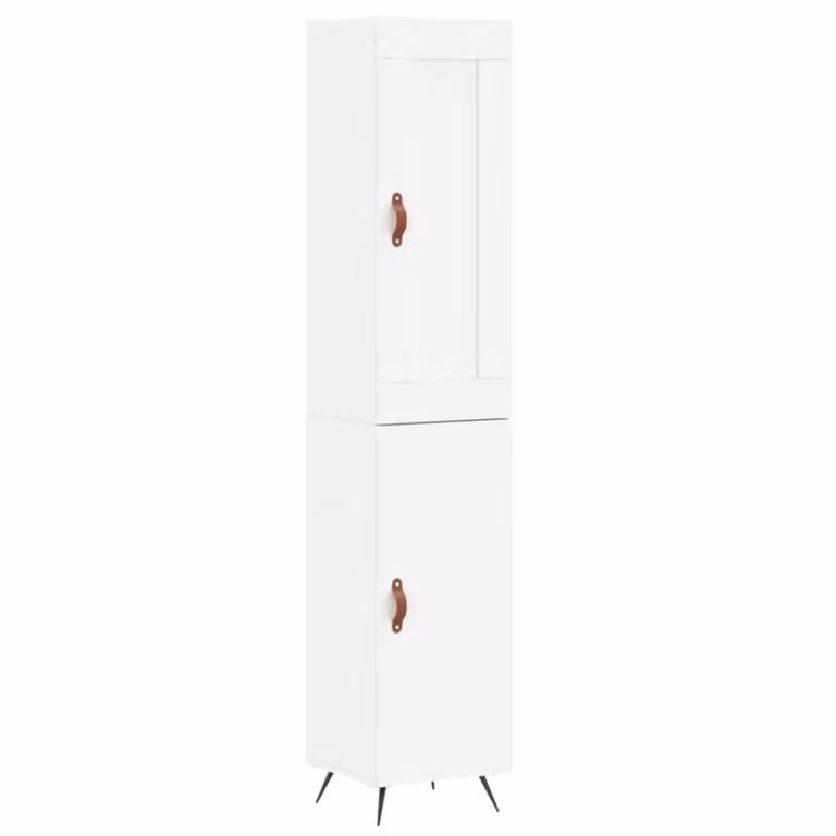 Aparador alto de pared Maison Chic en color blanco con acabado mate y puertas batientes, An/P/Al: 34,5 x 34 x 180 cm