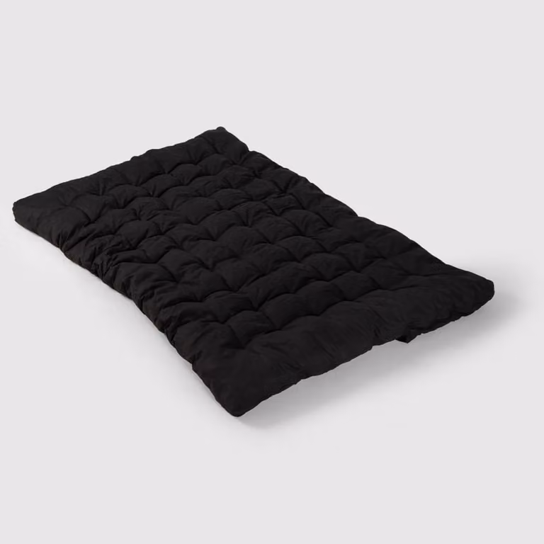 Futón colchón sofá plegable de 2 plazas Meubles Cosy en color negro, An/P/Al: 135 x 190 x 10 cm