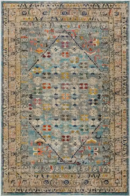 Alfombra rectangular Benuta en azul de polipropileno, An/P: 80 x 150 cm