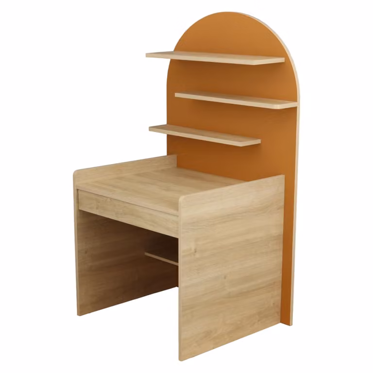Escritorio infantil Sauthon de madera en color roble y marrón con diseño moderno