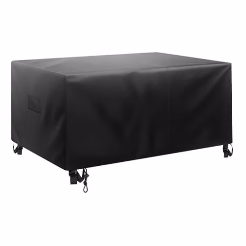 Funda para muebles de patio VEVOR impermeable y resistente en color negro, ideal para mesa de comedor y sillas de exterior, An/P/Al: 188 x 188 x 71 cm