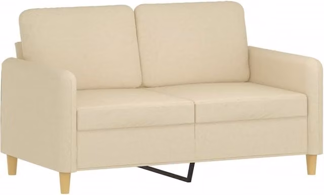 Juego de sofás SYFAX de 2 piezas con cojines en tela color beige para salón