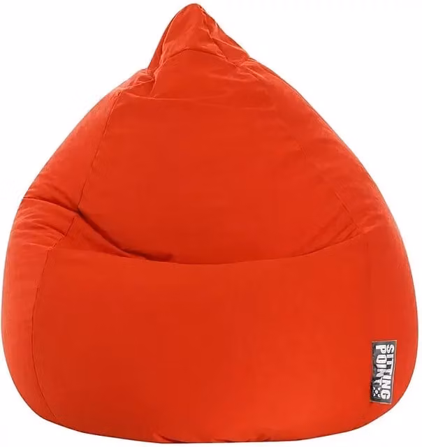 Puf saco Beanbag Easy Sitting Point XL color rojo con funda extraíble, An/P/Al: 70 x 70 x 110 cm