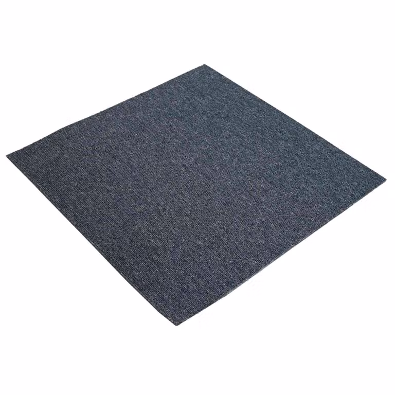 Set de 20 piezas de alfombra modular vidaXL en color gris azulado, de polipropileno con pelo en bucle, An/P: 50 x 50 cm