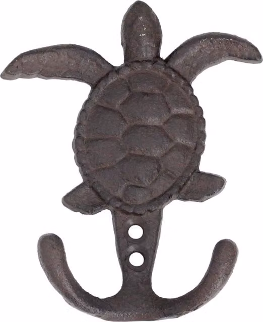 Perchero de pared Signes Grimalt Percha Tortuga con 1 pomo, diseño animal print en color gris y acabado mate, An/P/Al: 12 x 10 x 3 cm
