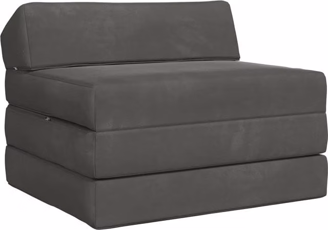 Sofá cama plegable de terciopelo gris vidaXL An/P/Al: 200 x 70 x 10 cm