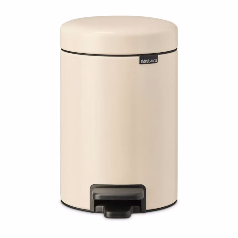 Papelera de pedal Brabantia newIcon de 3 l en color beige y acero