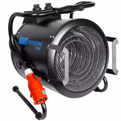 Calefactor de ventilador Güde GH 9 E Negro y Azul, 9000 W, de pie, Altura: 160 cm