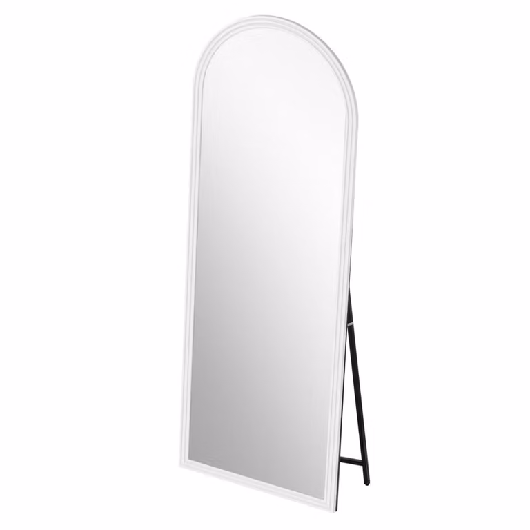 Espejo de pie arqueado Urban Cocon en madera blanca, An/P/Al: 50 x 1 x 160 cm
