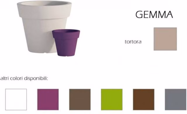 Jarrón de diseño moderno Monacis en color gris para interiores y exteriores, fabricado en polímero resistente, Diámetro: 80 cm, Altura: 70 cm