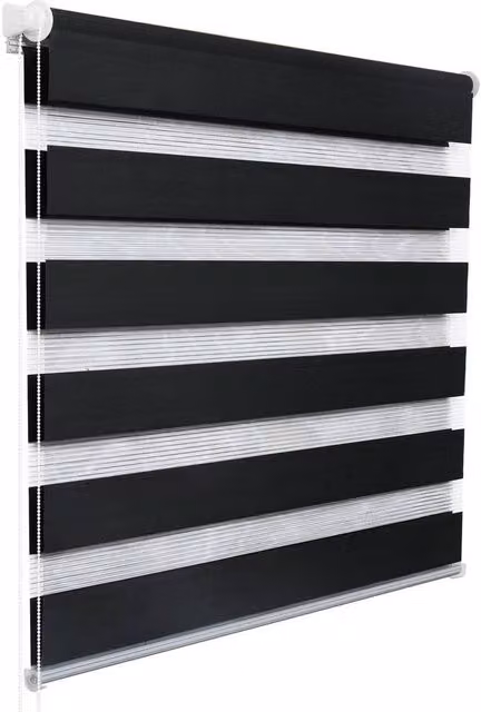 Persiana enrollable doble oscurecedora Woltu para interiores, resistente a los rayos UV, color antracita, An/Al: 70 x 150 cm