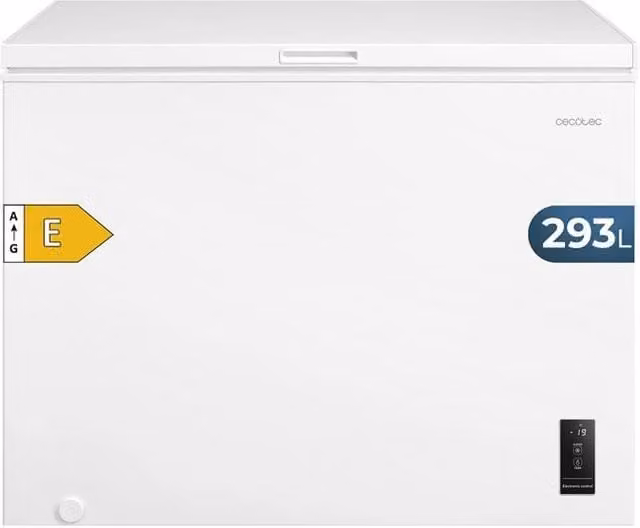 Congelador horizontal Cecotec Bolero Coolmarket Chest de 293 l en color blanco con control electrónico LED y función dual