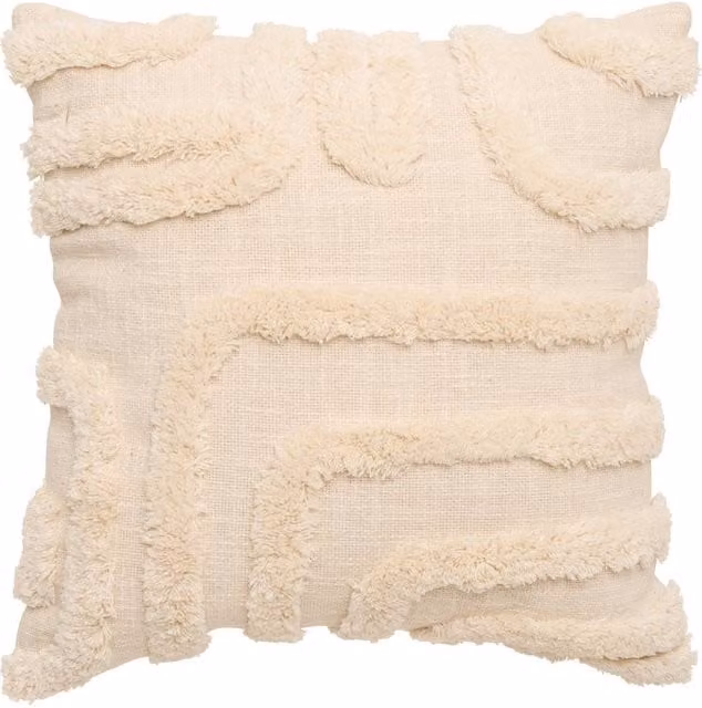 Cojín Hawki cuadrado de Atmosphera en color blanco o beige, 40 x 40 cm