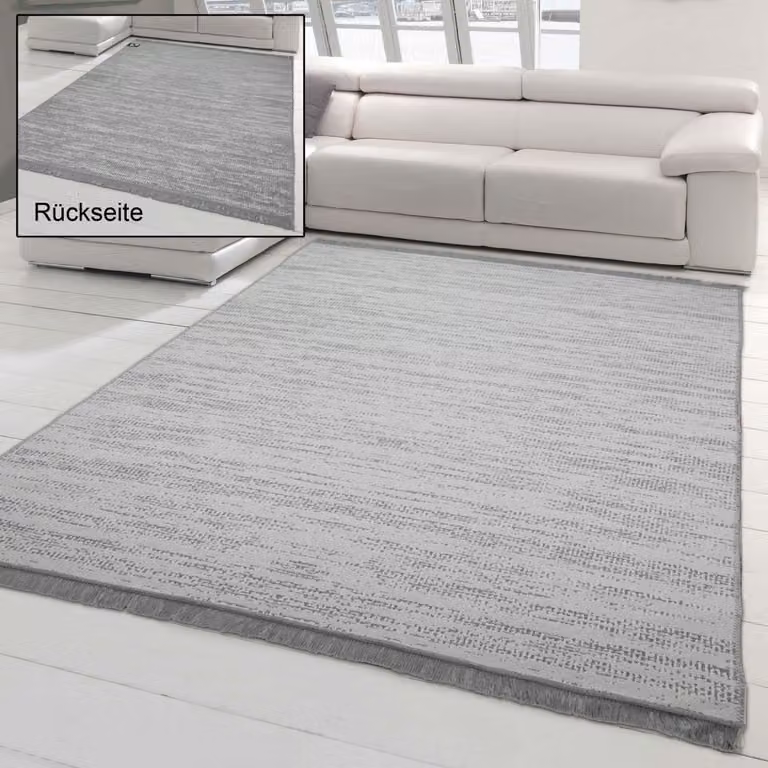 Alfombra reversible Teppich-Traum con diseño abstracto para interiores y exteriores en color gris, An x Al: 120 x 170 cm