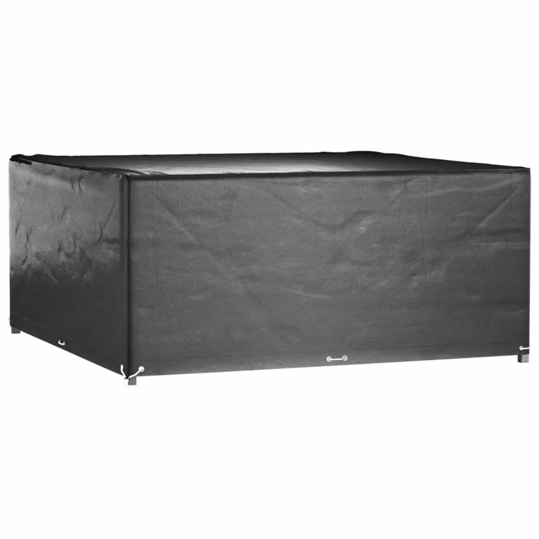 Pack de 2 fundas impermeables para muebles de jardín vidaXL en color negro, An/P/Al: 300 x 300 x 75 cm