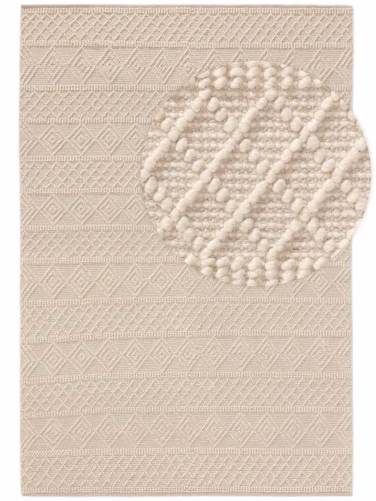 Alfombra Benuta Jasper de diseño geométrico moderno en color beige, An/P: 200 x 300 cm