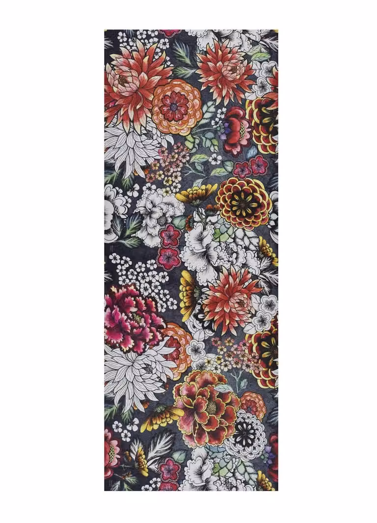 Alfombra de cocina floral multicolor Atticgo, lavable y antiestática, An/P: 52 x 100 cm