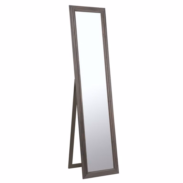 Espejo de pie clásico BEAUSOLEIL de madera en color gris o marrón, An/Al: 40 x 168 cm
