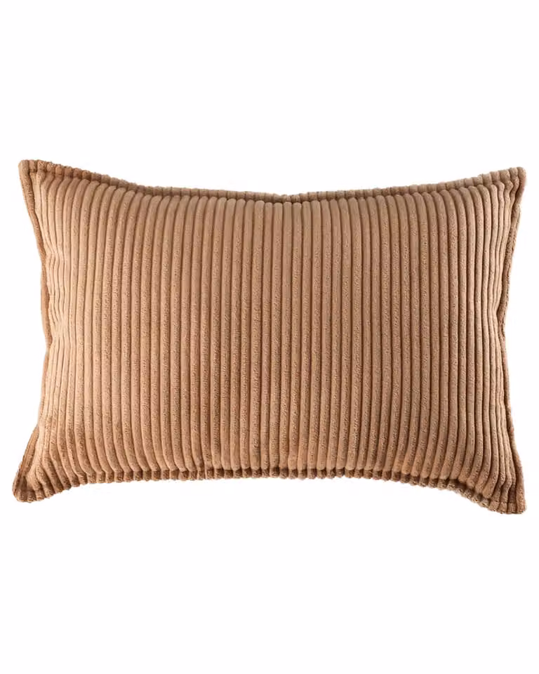 Cojín bolster rectangular Wigiwama de microfibra de poliéster marrón, An/P/Al: 55 x 33 x 16 cm