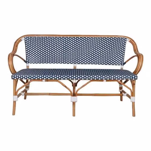 Banco de ratán Isona de MISTERWILS FURNITURE FOR FREE SOULS An/P/Al: 150 x 85 x 55 cm