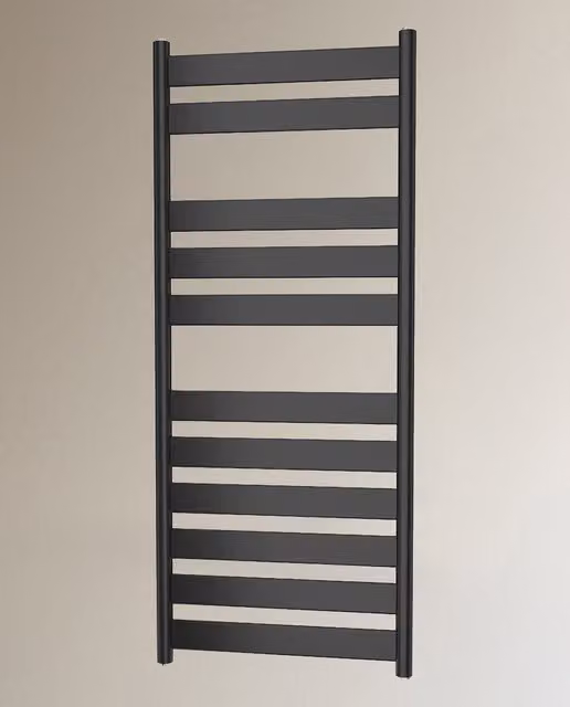 Toallero de agua caliente Roca Hotels color negro An/P/Al: 120 x 50 x 3 cm