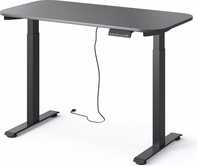 Escritorio regulable en altura Vicco Elevate con motor eléctrico, Negro/Antracita, An: 120 cm, P: 60 cm