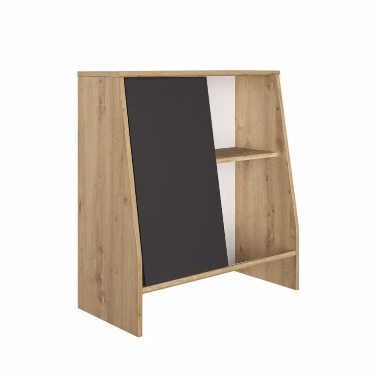 Armario de almacenaje lúdico Galipette para niños con 1 puerta en color roble, marrón y beige, An: 81 cm, Al: 74 cm, P: 35 cm