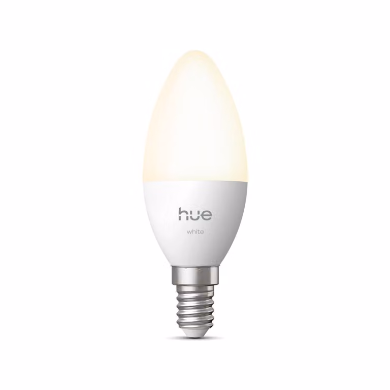 Bombilla LED inteligente Philips Hue White Vela B39 E14 regulable color blanco cálido