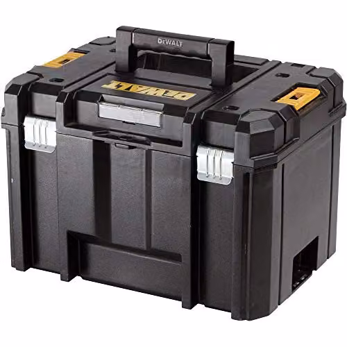 Caja de herramientas profunda DeWalt TSTAK VI con insertos, apilable, color negro, An/P/Al: 44 x 17,6 x 31,4 cm