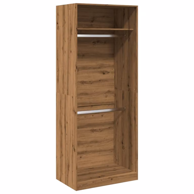Armario de madera de estilo minimalista vidaXL en color roble marrón, An/P/Al: 80 x 50 x 200 cm