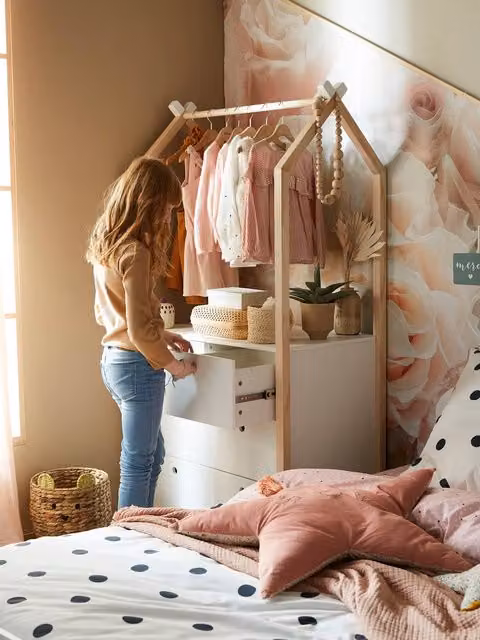 Cómoda ropero Coconut de Vertbaudet en color blanco mate para habitación infantil