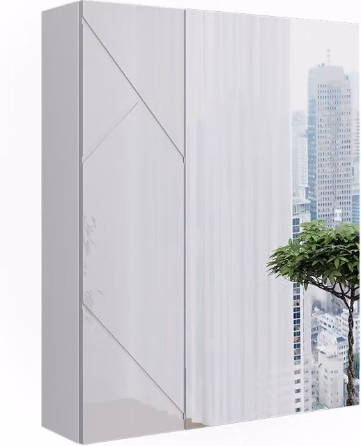 Armario de baño con espejo Vicco Irma en blanco alto brillo de 60 x 75 cm