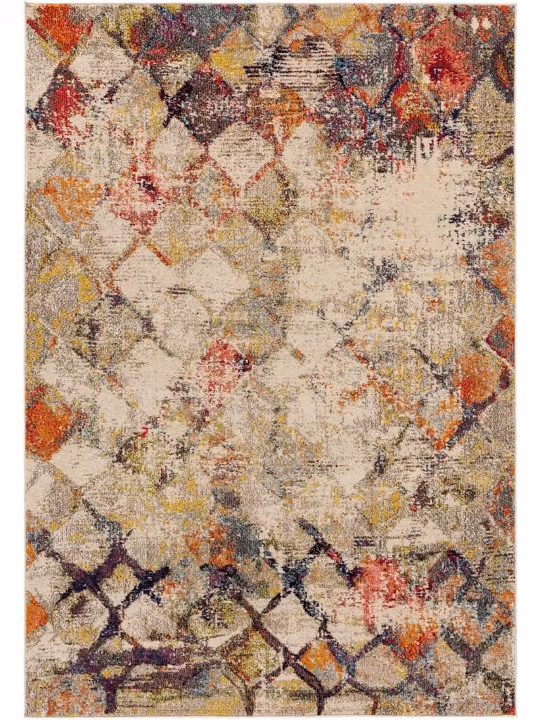 Alfombra Benuta estilo vintage patchwork en beige y multicolor, An x P: 200 x 290 cm