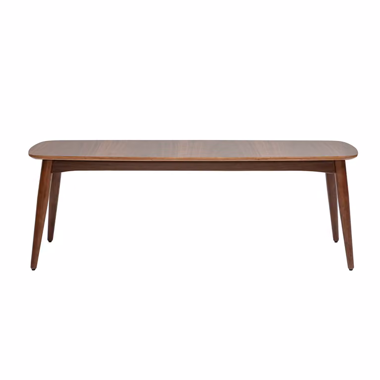 Banco vintage de nogal estilo mid-century NORDECO color marrón An/P/Al: 130 x 45 x 35 cm