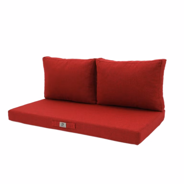 Cojines rectangulares para salón de jardín DECO ARTS en color rojo, desenfundables, An/P/Al: 100 x 50 x 3 cm