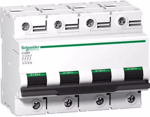 Interruptor Automático Magnetotérmico Schneider Electric C120N 4P 80A Curva C