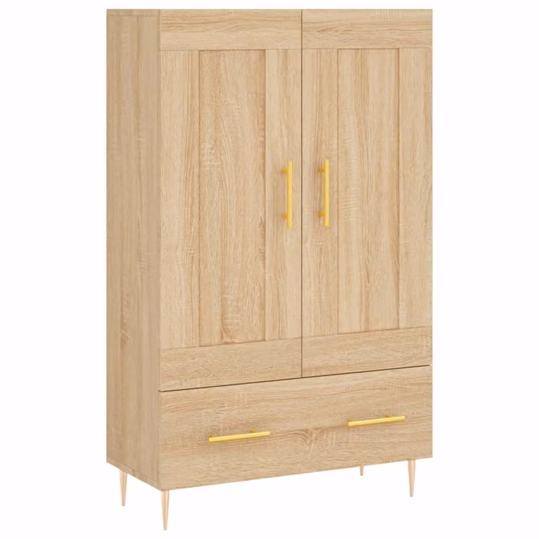 Aparador alto moderno vidaXL de madera de ingeniería en color roble Sonoma, An/P/Al: 69,5 x 31 x 115 cm