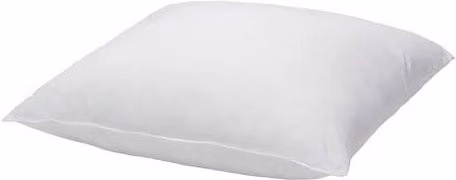 Relleno de cojín cuadrado Pikolin de algodón blanco con tratamiento antiácaros, An/An/Al: 45 x 45 x 1 cm