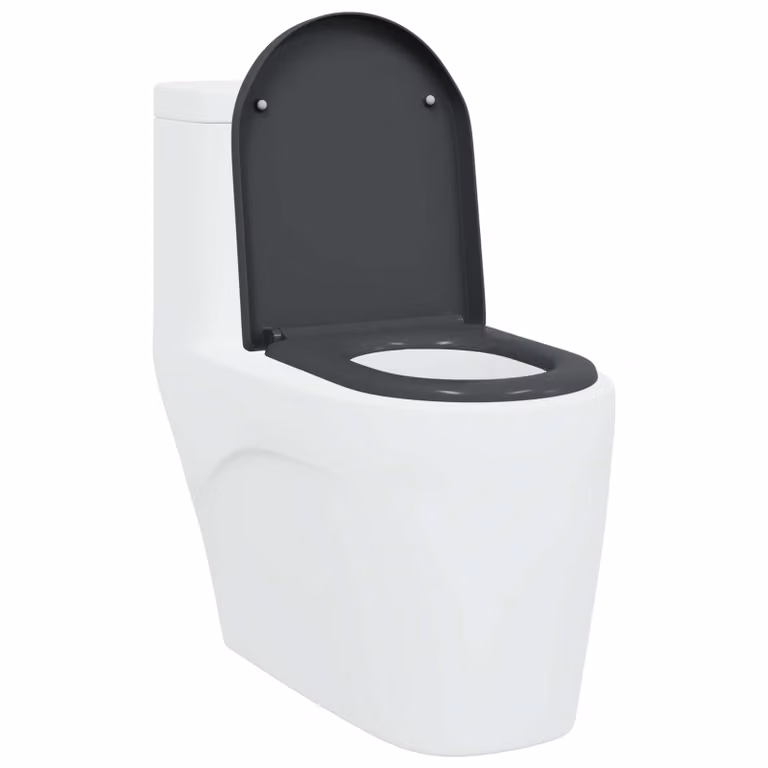 Asiento de WC vidaXL en color antracita de duroplast, An/P/Al: 49 x 36 x 4 cm