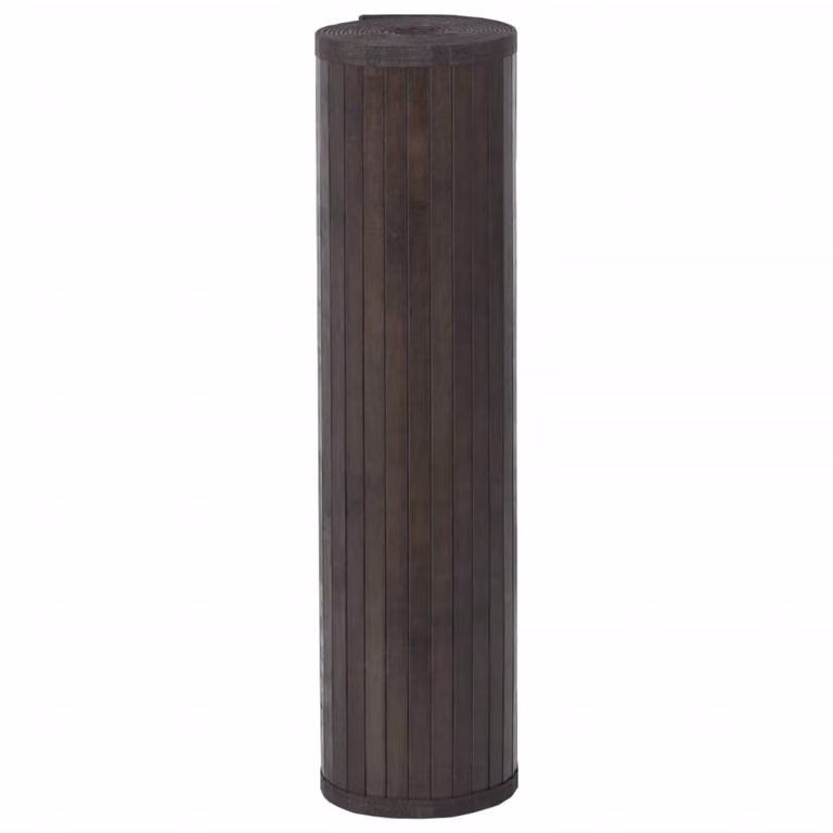 Alfombra rectangular de bambú vidaXL en marrón oscuro, antideslizante, 70 x 200 cm