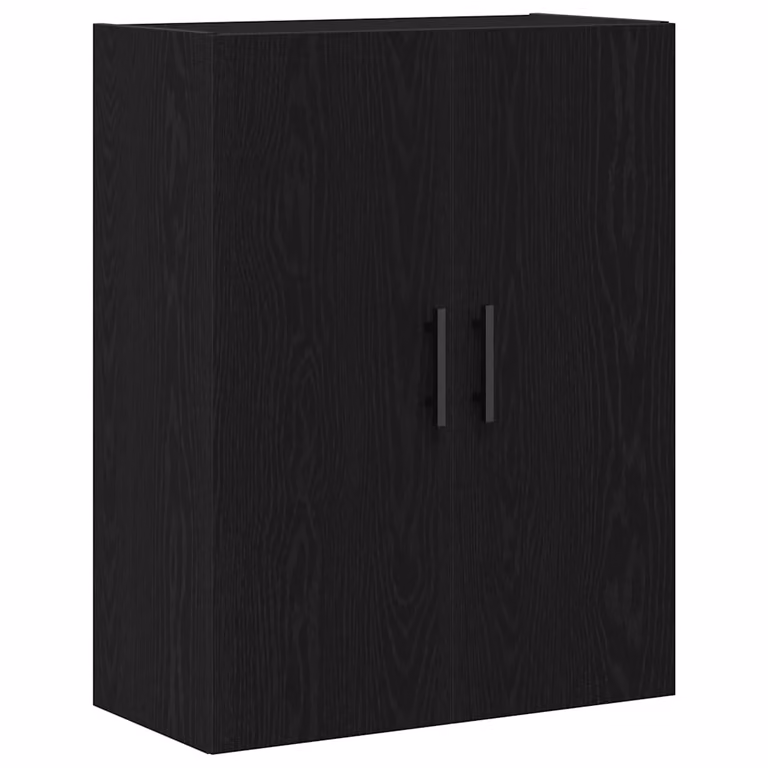Mueble de pared moderno vidaXL en roble negro con puertas batientes y estantes internos, An/P/Al: 69,5 x 34 x 90 cm
