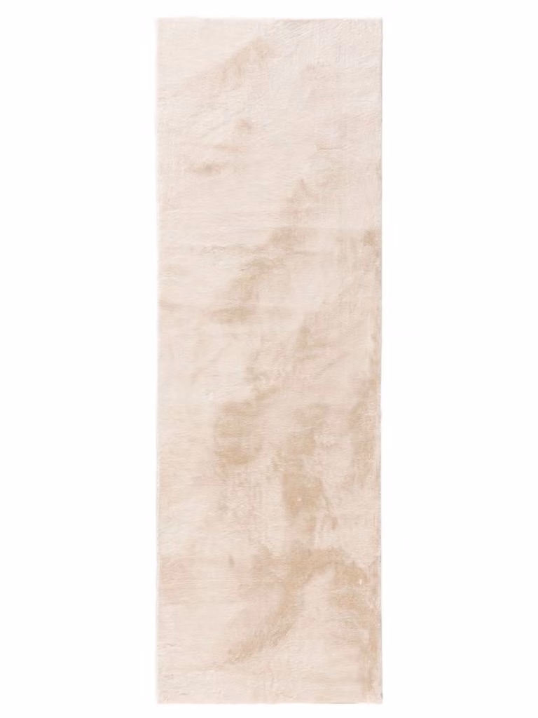 Alfombra de piel sintética Benuta en color beige, An/P: 80 x 250 cm