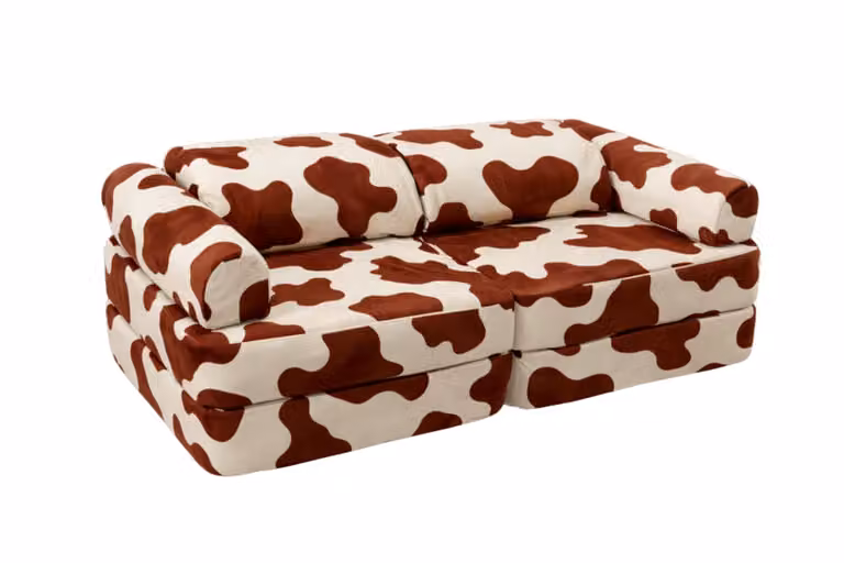 Sofá modular infantil de espuma Bees & Blooms con diseño animal print multicolor y fundas extraíbles
