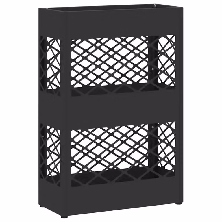Soporte para paraguas de lluvia vidaXL en color negro de acero, An/P/Al: 28 x 12 x 41 cm