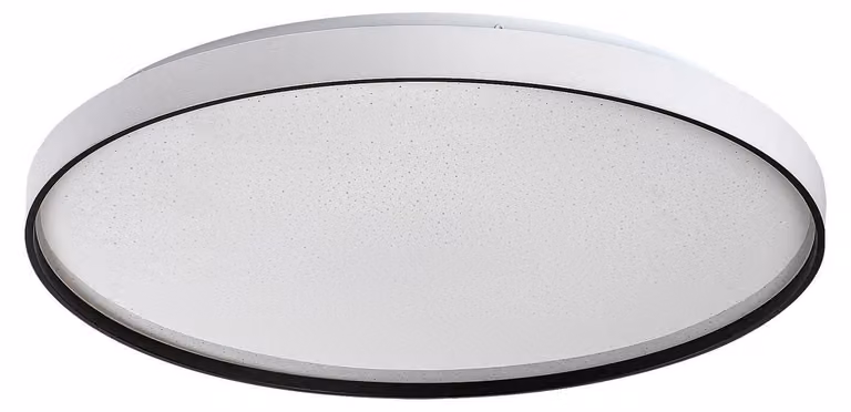 Lámpara de techo LED Rabalux con mando a distancia, regulable y temporizador, diseño minimalista redondo disponible en blanco o negro