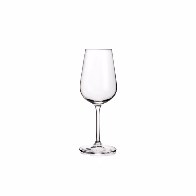 Set de 6 copas de vino de cristal Bohemia Kadan transparentes de 360 ml